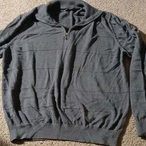 Van Heusen Men's Charcoal Zip-Up Sweater